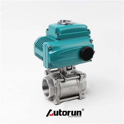 Elektriske tre stykke kugleventil