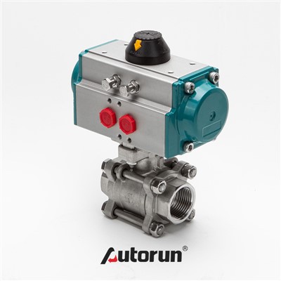 Pneumatisk tre stykke kugleventil